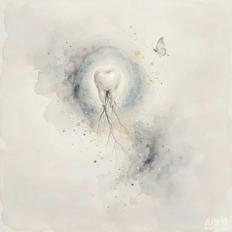 夢見掉牙是什麼意思_周公解夢水墨插圖